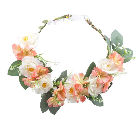 Rustic Bridesmaid Hair Flower Headbands Wedding Hair Accessories Bridal Flower Crown Headpieces Bridal Flower Girls Garland - Orchid Unique