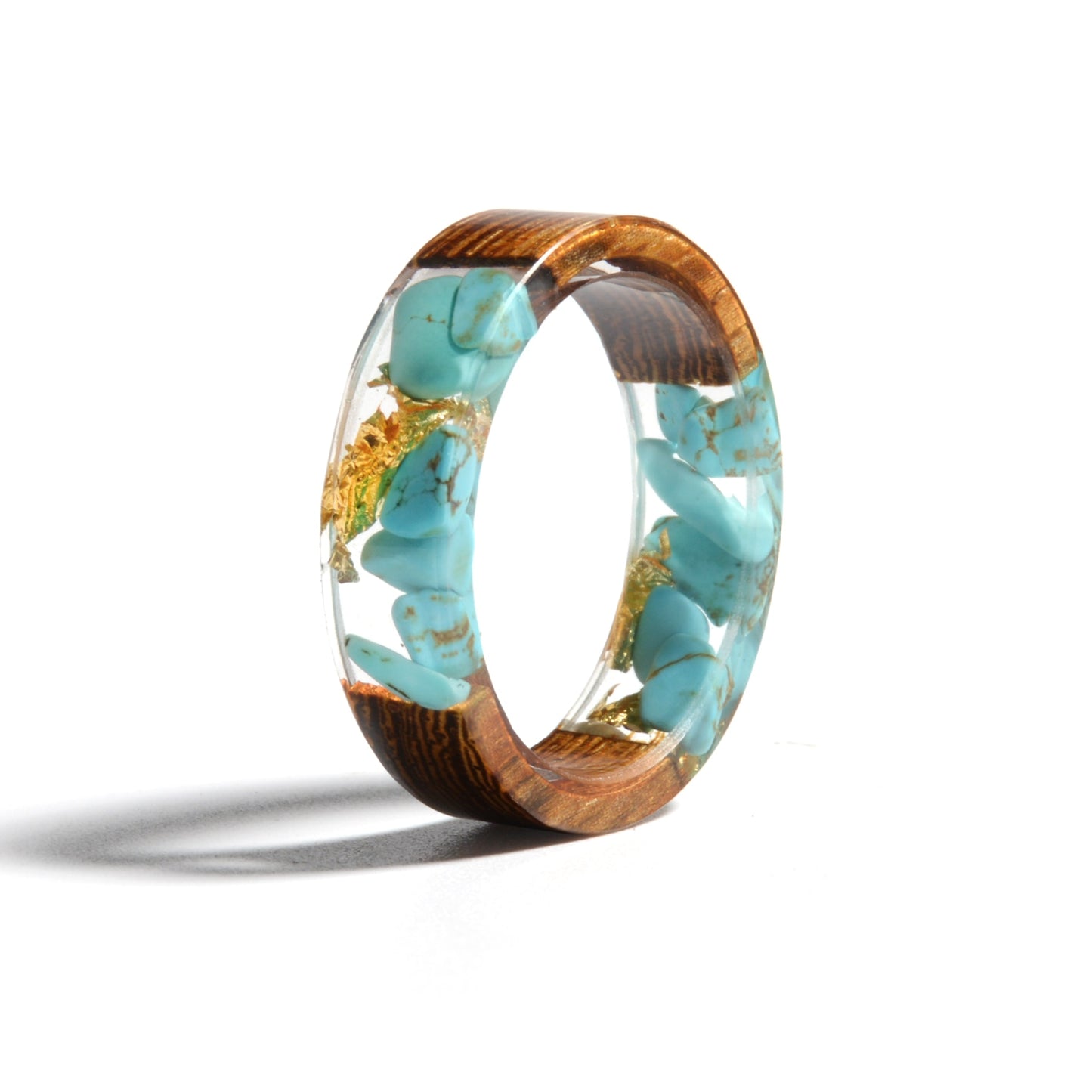 Handmade Dried Flower Epoxy Ring - Orchid Unique