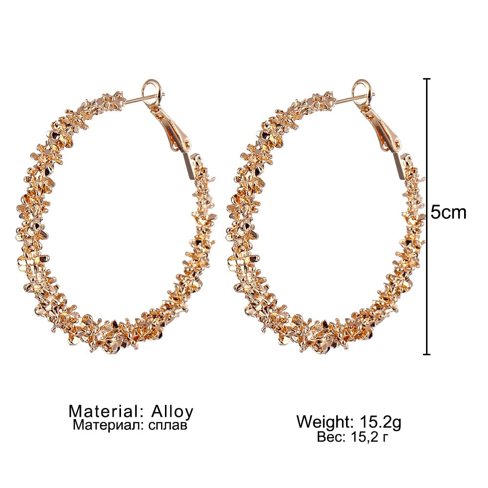 TRENDY Big Circle Round Hoop Earrings - Orchid Unique