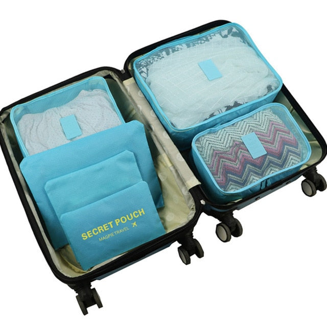 6Pcs set Organizer Travel Bags - Orchid Unique