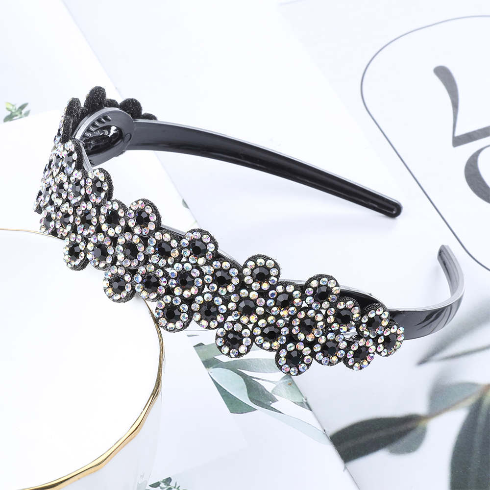 Hairbands Bezel Colorful Rhinestone - Orchid Unique