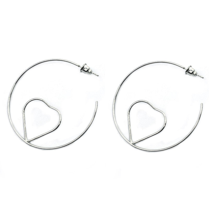Big Circle Smooth Earrings - Orchid Unique