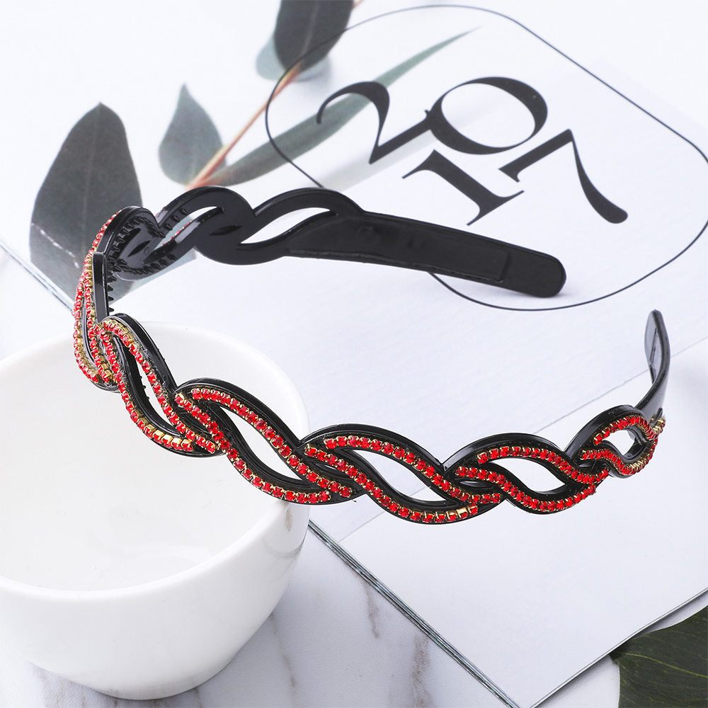 Hairbands Bezel Colorful Rhinestone - Orchid Unique