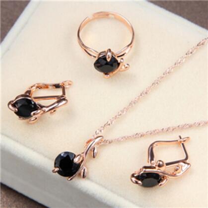 TRENDY jewelry sets bridal gold color,crystal - Orchid Unique