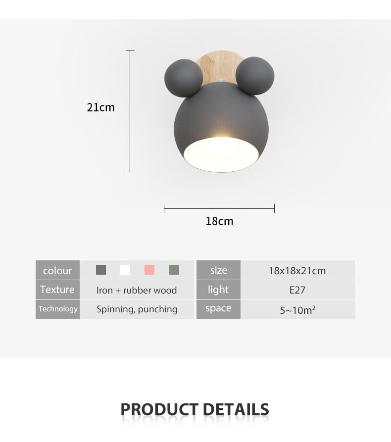 Nordic Wooden Wall Lamps - Orchid Unique