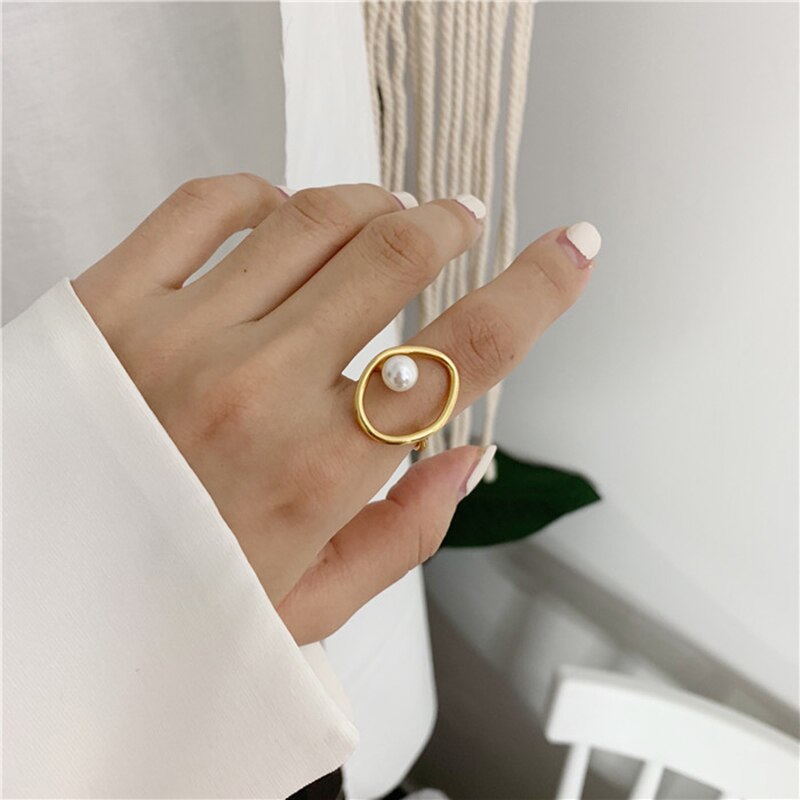 Dainty Faux Pearl Ring - Orchid Unique