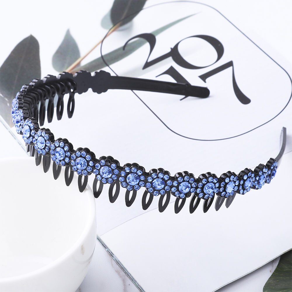 Hairbands Bezel Colorful Rhinestone - Orchid Unique