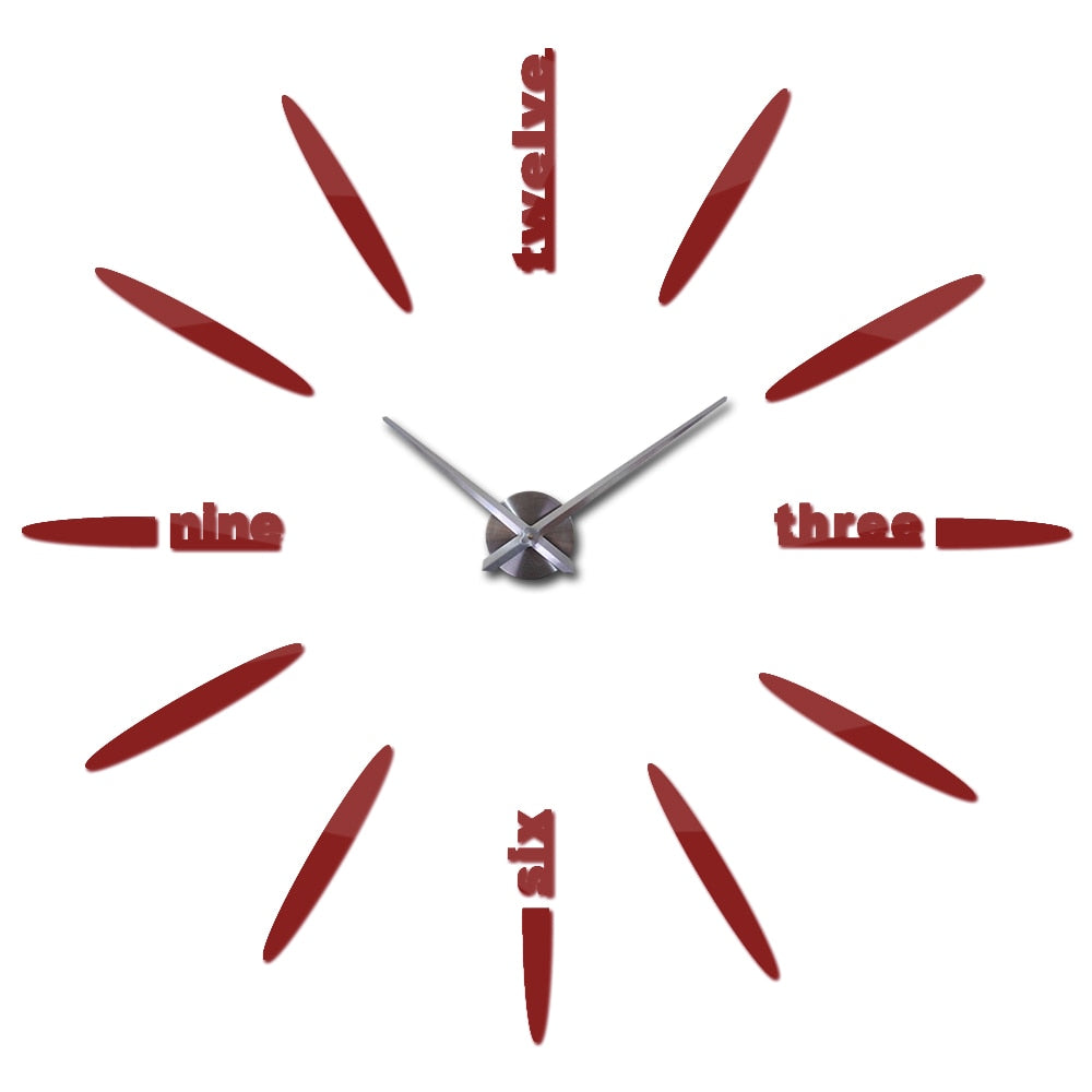 DIY 3D Acrylic Wall Clock Stickers - Orchid Unique