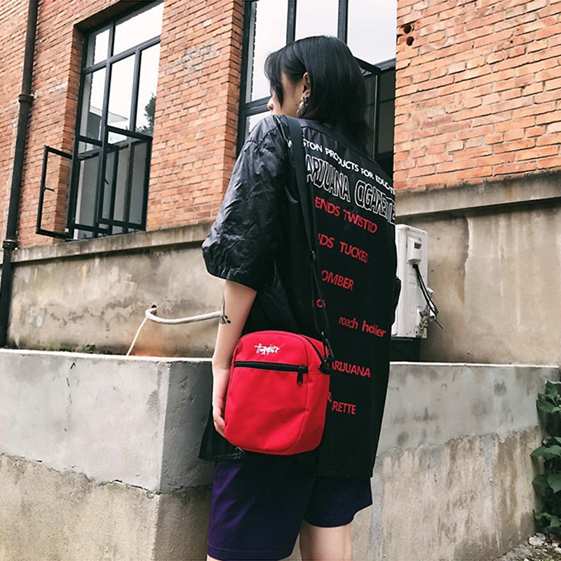 Casual Simple Messenger Bag Hip Hop Style - Orchid Unique