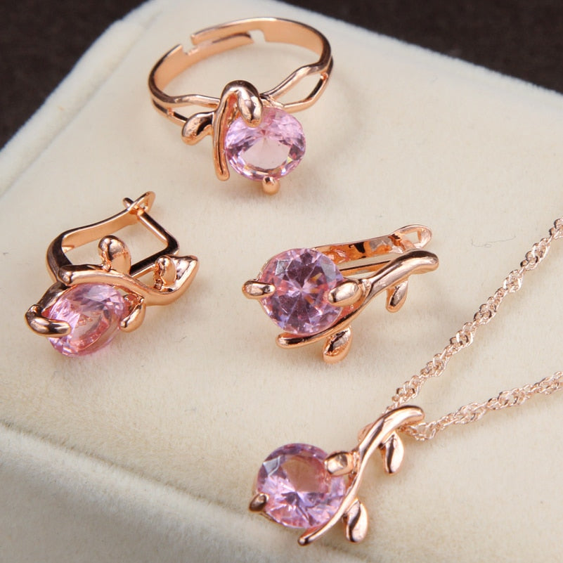 TRENDY jewelry sets bridal gold color,crystal - Orchid Unique
