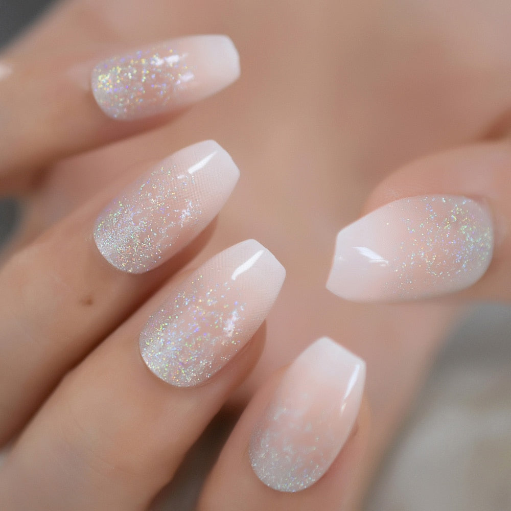 French Ballerina Coffin False Nails - Orchid Unique