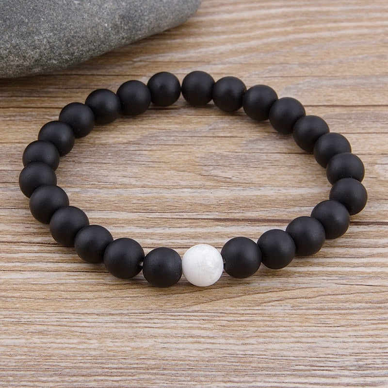 Custom Natural Stone Bead Bracelet - Orchid Unique