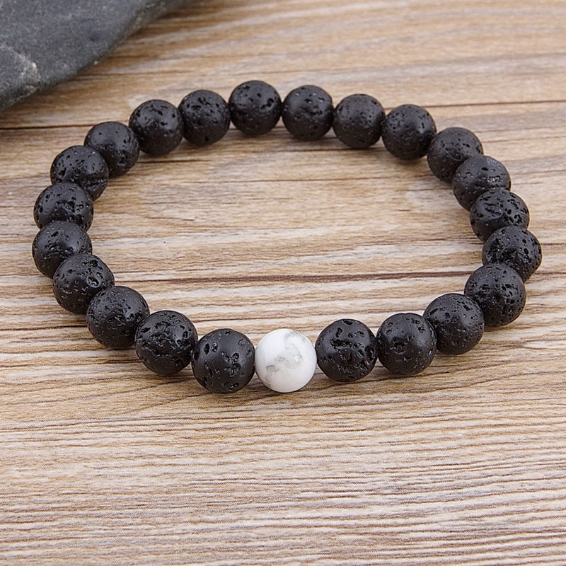 Custom Natural Stone Bead Bracelet - Orchid Unique