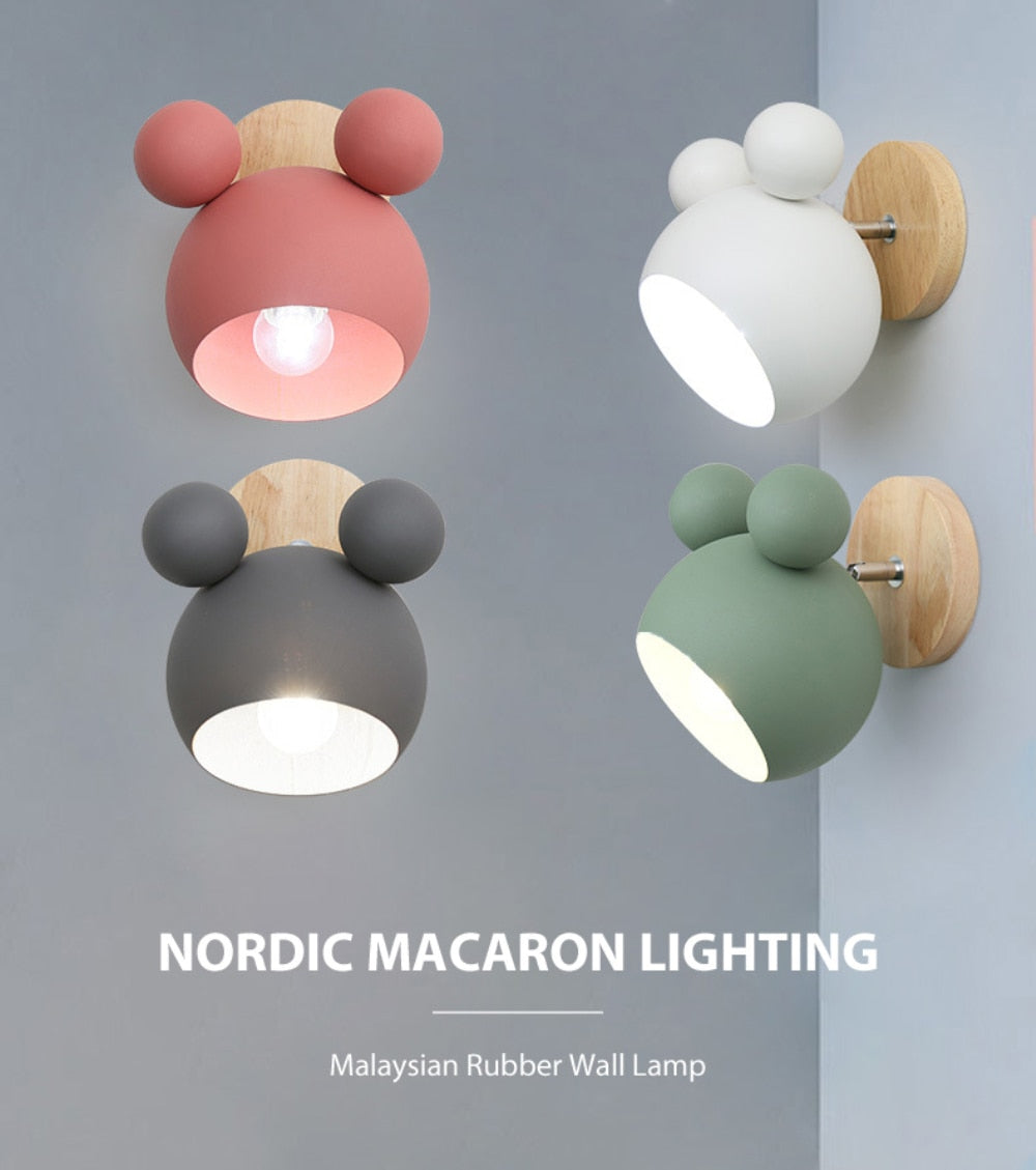 Nordic Wooden Wall Lamps - Orchid Unique