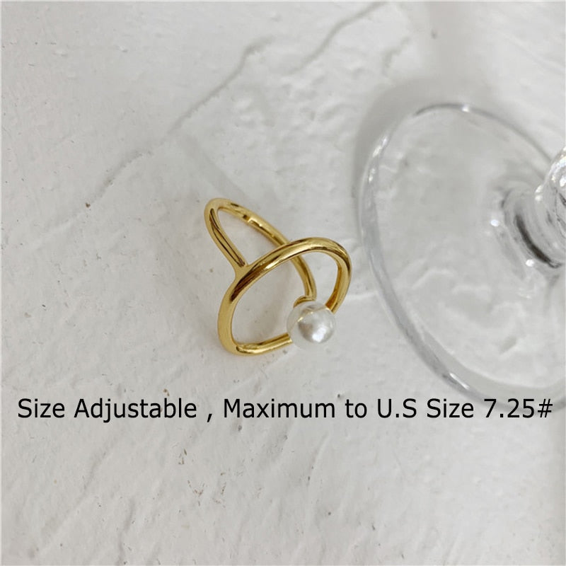 Dainty Faux Pearl Ring - Orchid Unique