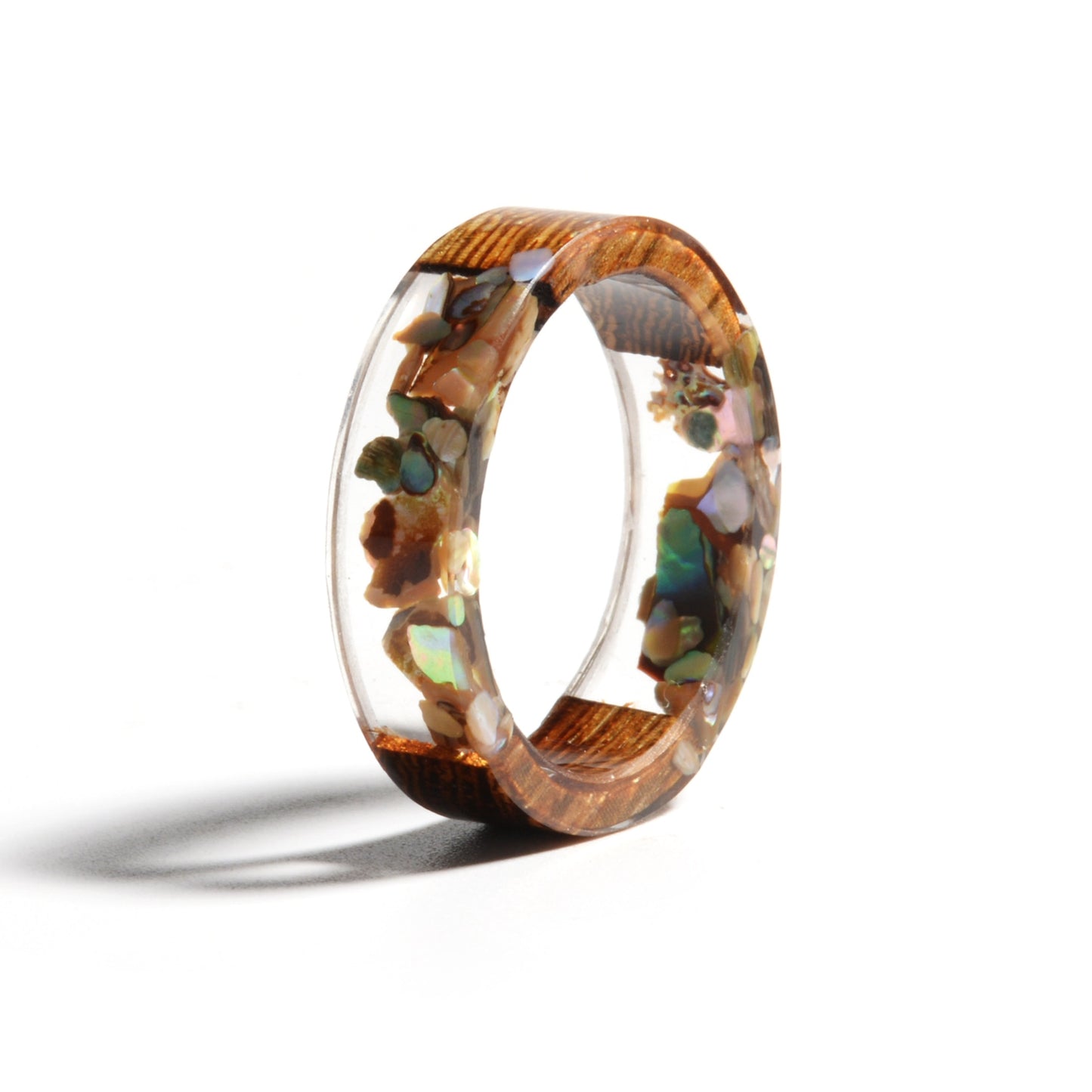 Handmade Dried Flower Epoxy Ring - Orchid Unique