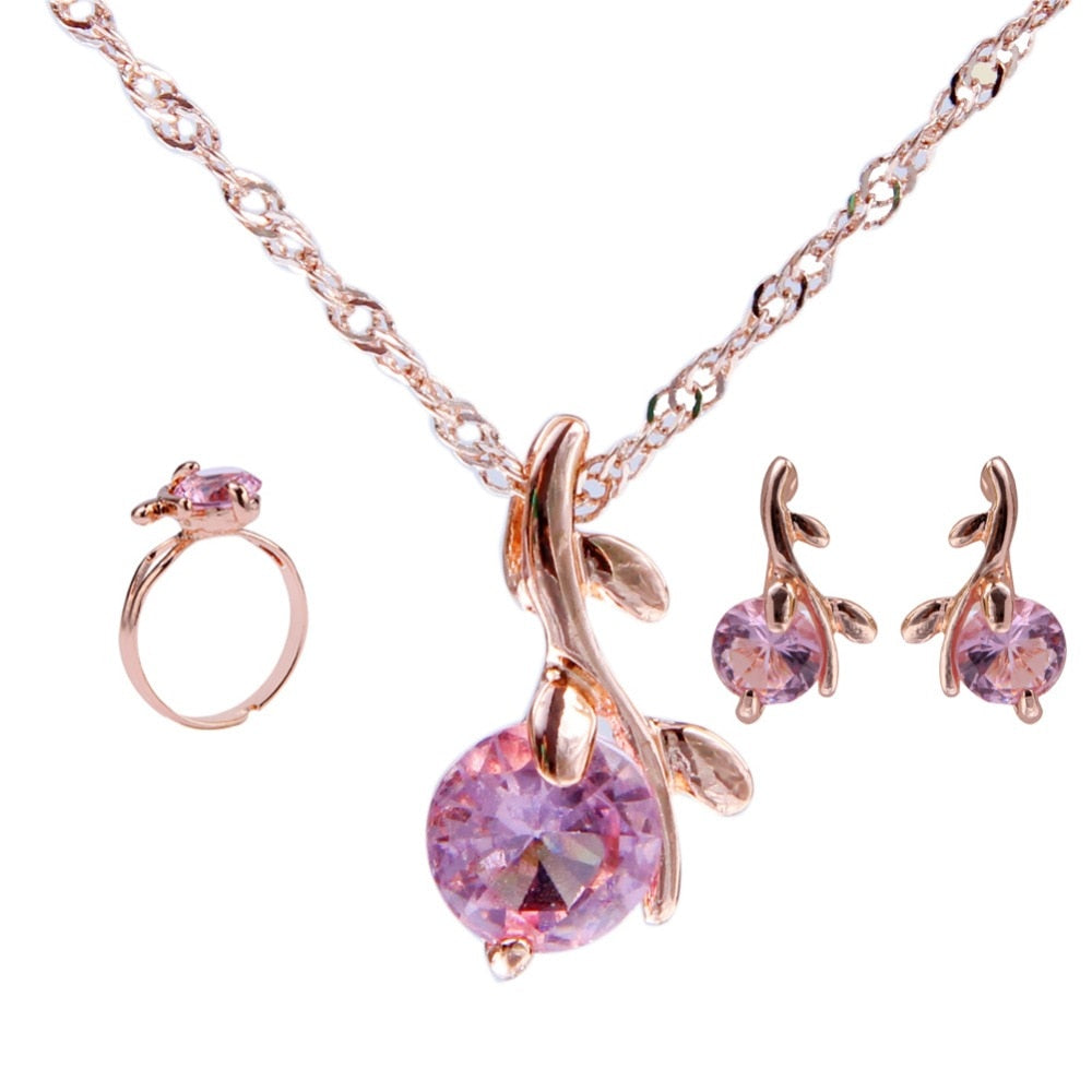 TRENDY jewelry sets bridal gold color,crystal - Orchid Unique