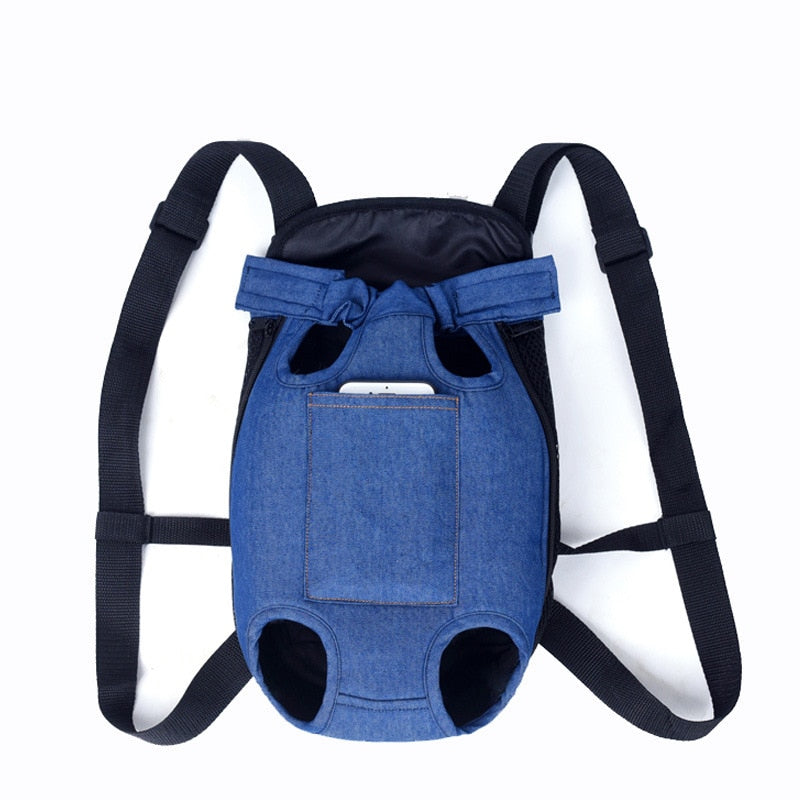 Denim Pet Dog Backpack - Orchid Unique