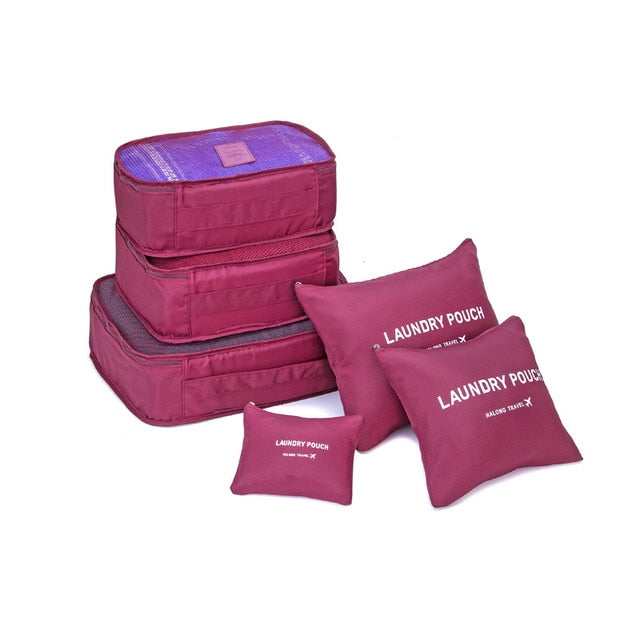 6Pcs set Organizer Travel Bags - Orchid Unique