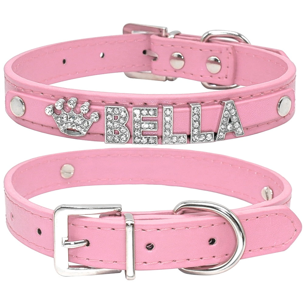 Rhinestone pup collar - Orchid Unique