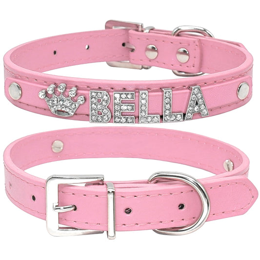 Rhinestone pup collar - Orchid Unique