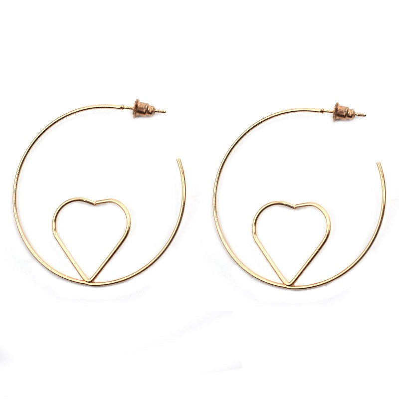 Big Circle Smooth Earrings - Orchid Unique