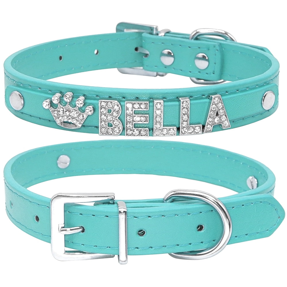 Rhinestone pup collar - Orchid Unique