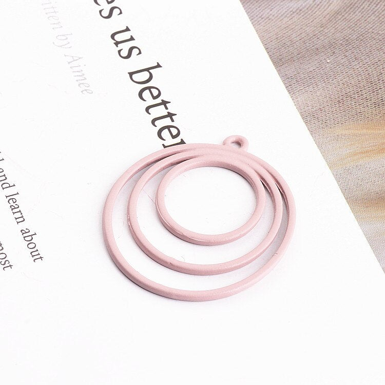 Handmade Round Circle Earrings - Orchid Unique