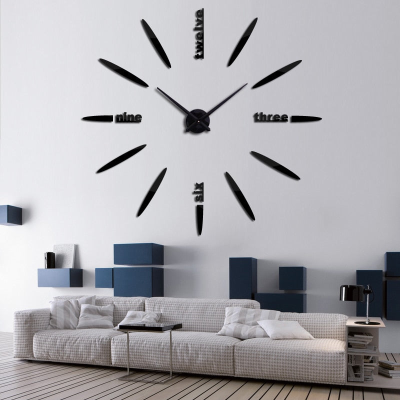 DIY 3D Acrylic Wall Clock Stickers - Orchid Unique