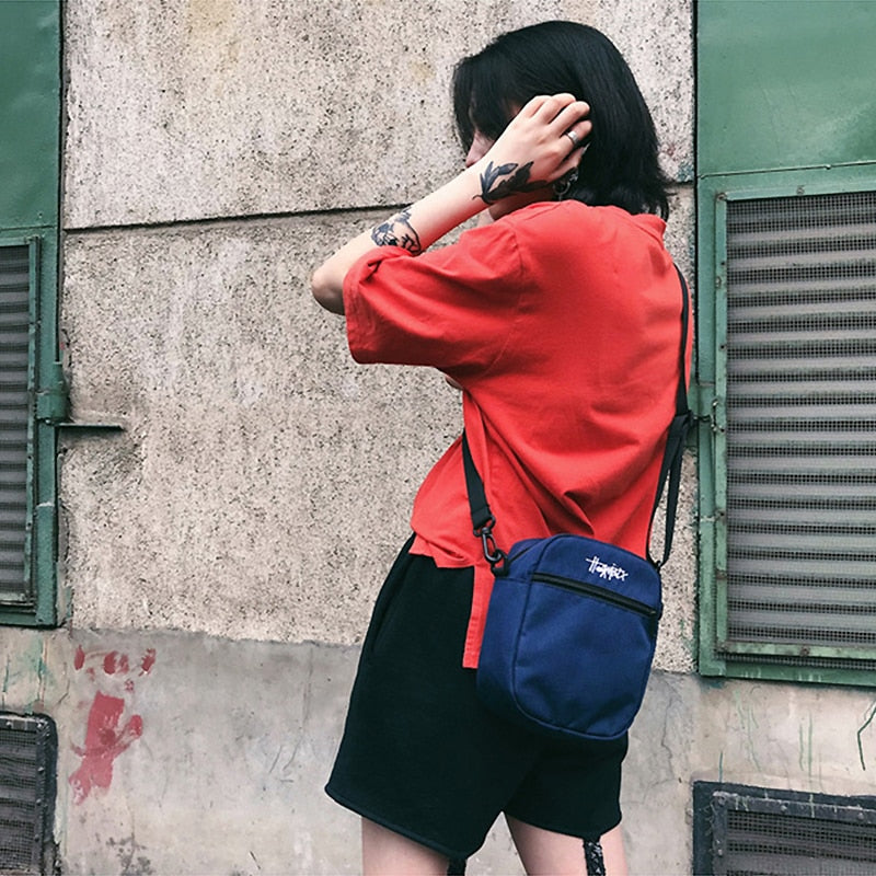 Casual Simple Messenger Bag Hip Hop Style - Orchid Unique