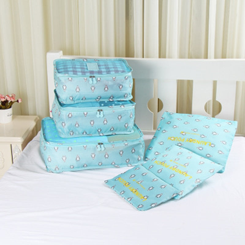 6Pcs set Organizer Travel Bags - Orchid Unique
