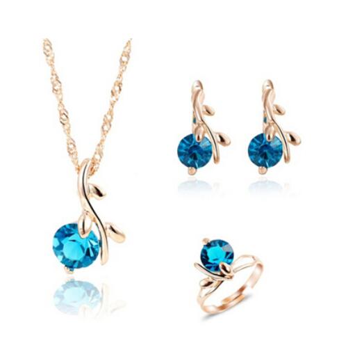 TRENDY jewelry sets bridal gold color,crystal - Orchid Unique