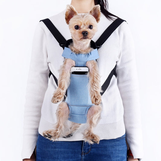 Denim Pet Dog Backpack - Orchid Unique