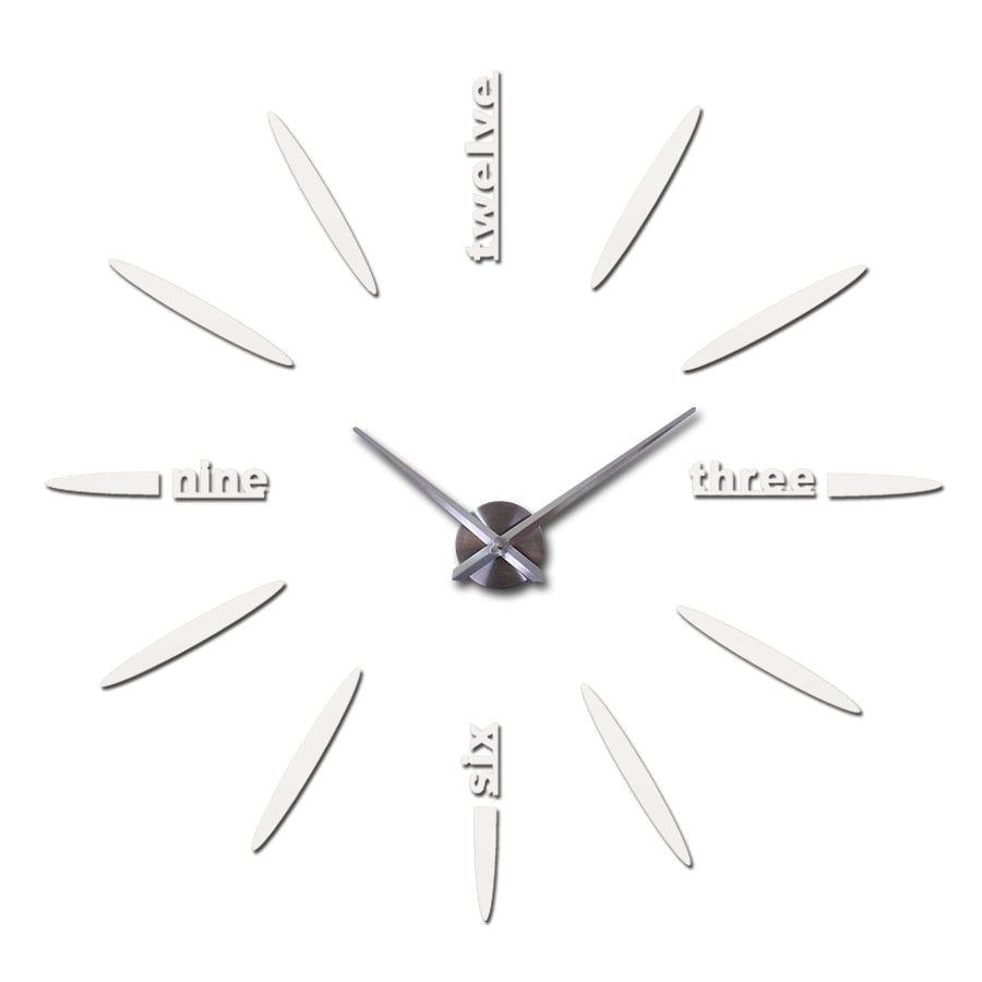 DIY 3D Acrylic Wall Clock Stickers - Orchid Unique