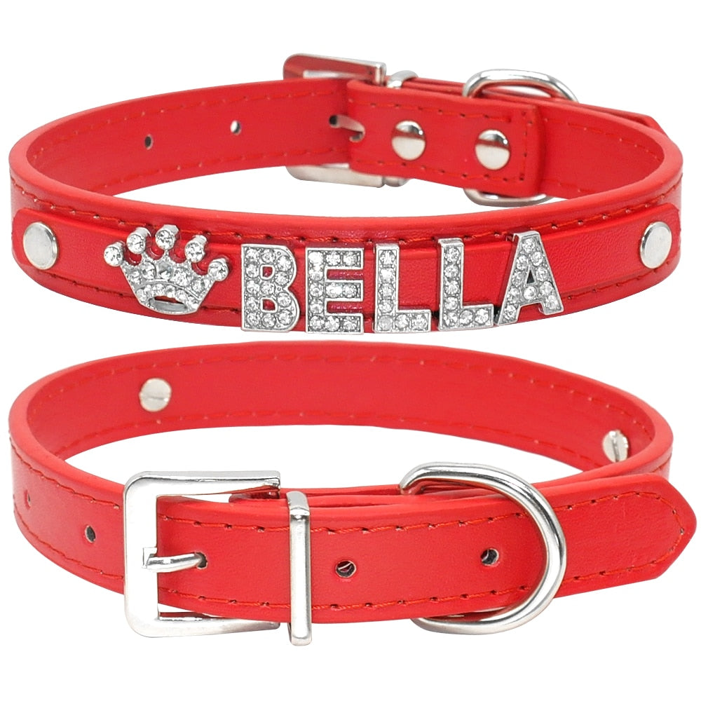 Rhinestone pup collar - Orchid Unique