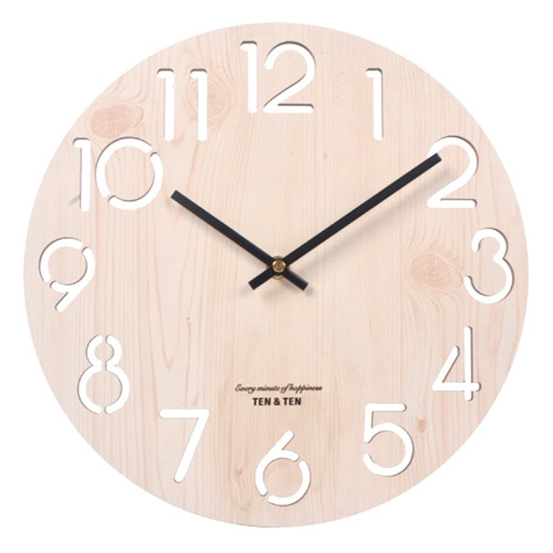 Wooden 3D Wall Clock - Orchid Unique