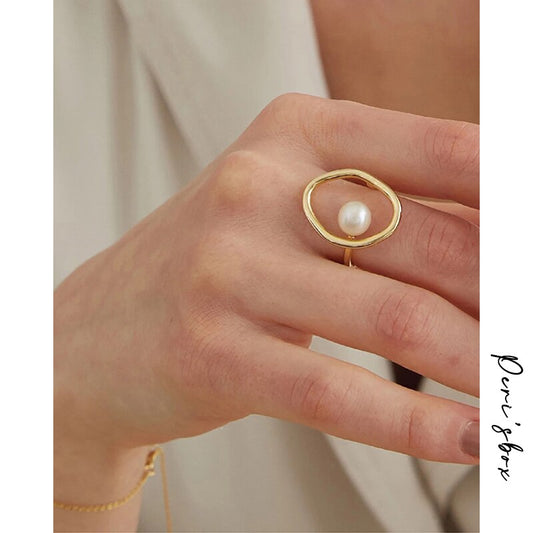 Dainty Faux Pearl Ring - Orchid Unique