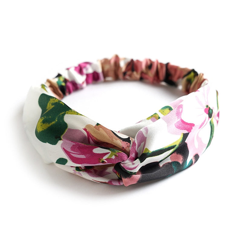 New print Knot Women Headband Vintage Hairband Girls Headwear Leopard Headband Hair Accessories dress Gift hair ties scrunchie - Orchid Unique