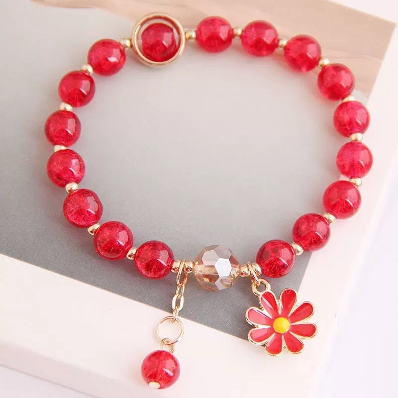 Bohemian Daisy Flowers Bracelet - Orchid Unique