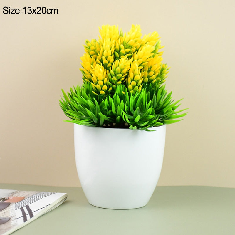 vase + Mall Tree Grass Plants Pot Ornament - Orchid Unique