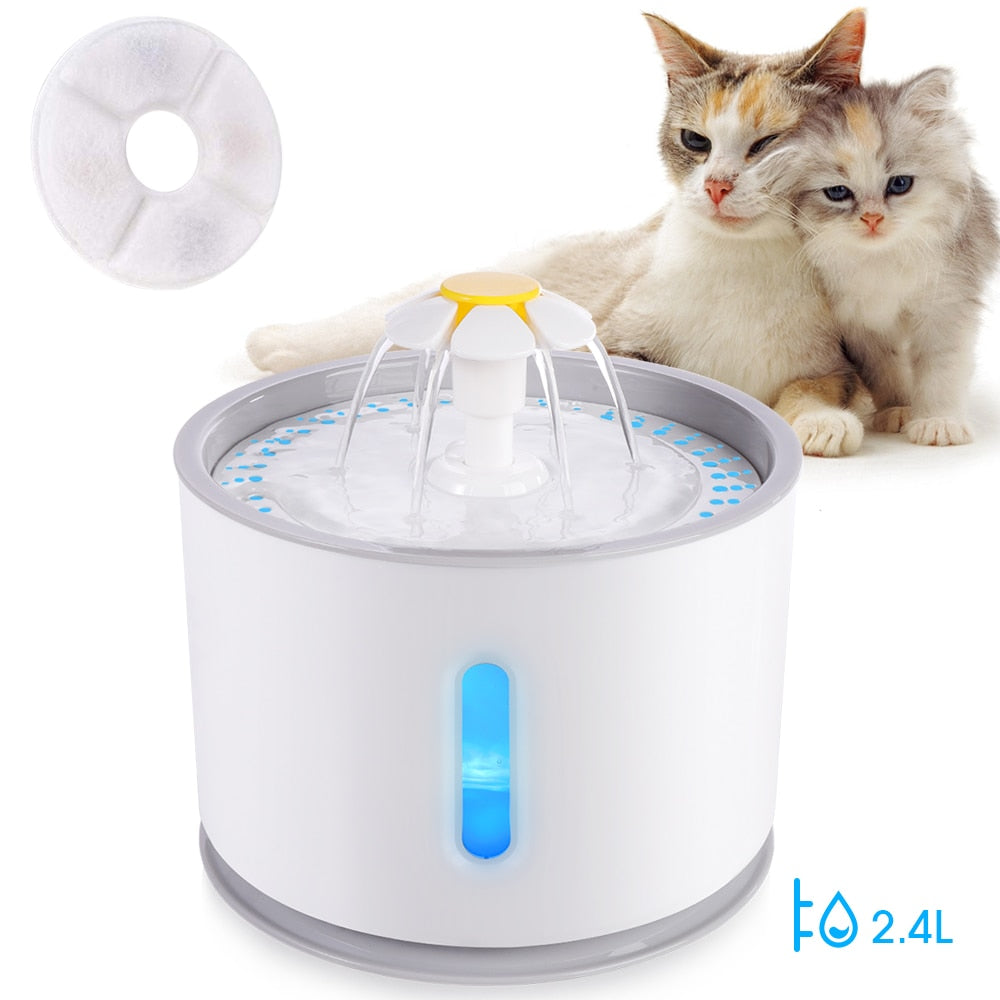 Automatic Pet Cat Water Fountain - Orchid Unique