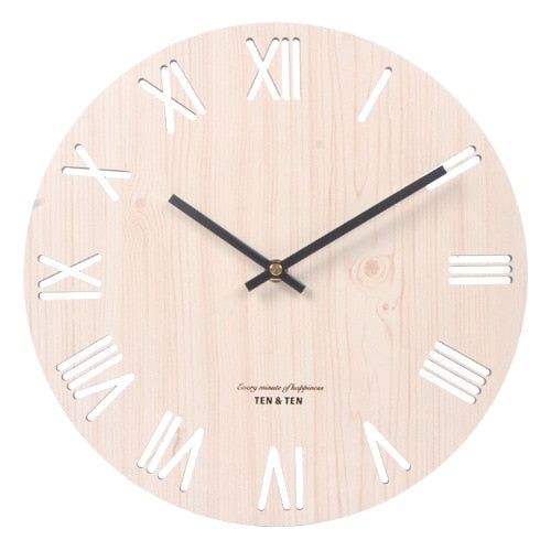 Wooden 3D Wall Clock - Orchid Unique