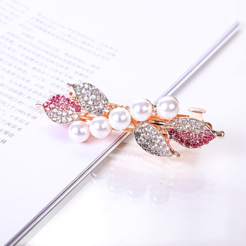 Crystalline rhinestone hairpin - Orchid Unique