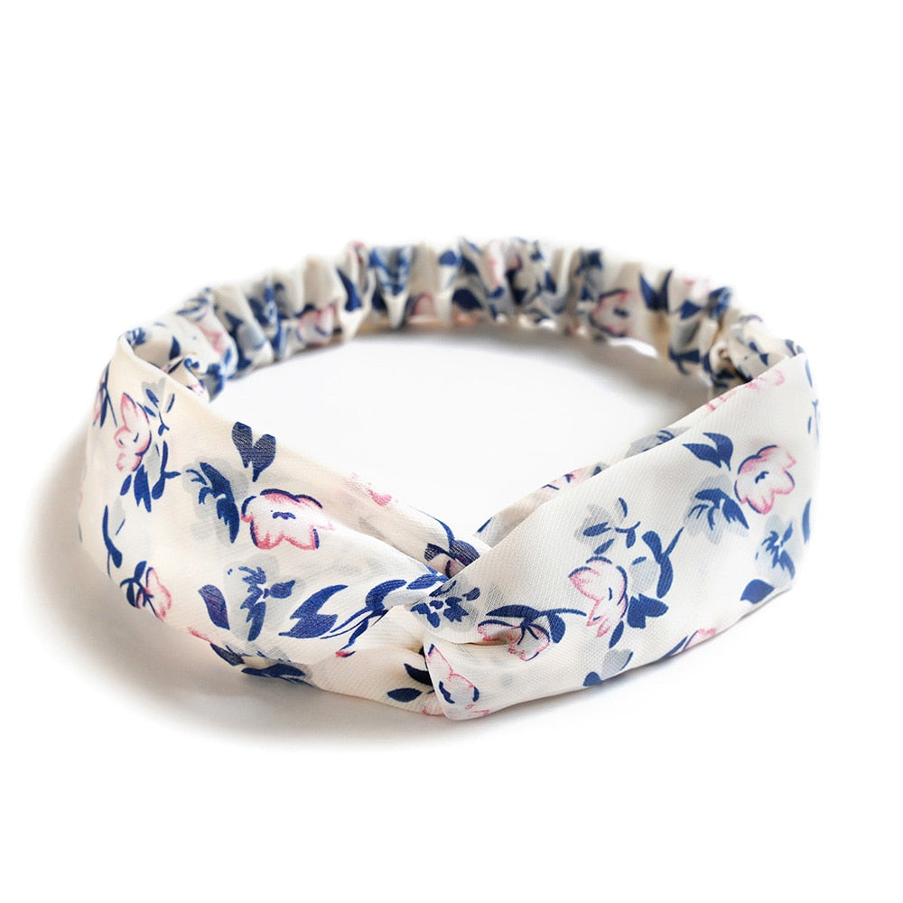 New print Knot Women Headband Vintage Hairband Girls Headwear Leopard Headband Hair Accessories dress Gift hair ties scrunchie - Orchid Unique