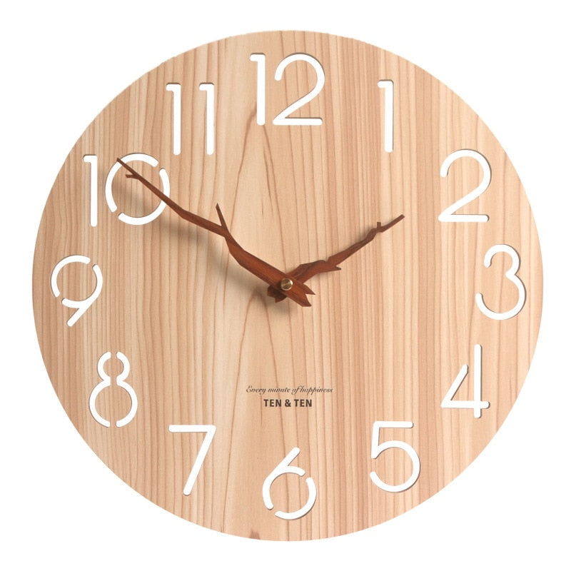 Wooden 3D Wall Clock - Orchid Unique
