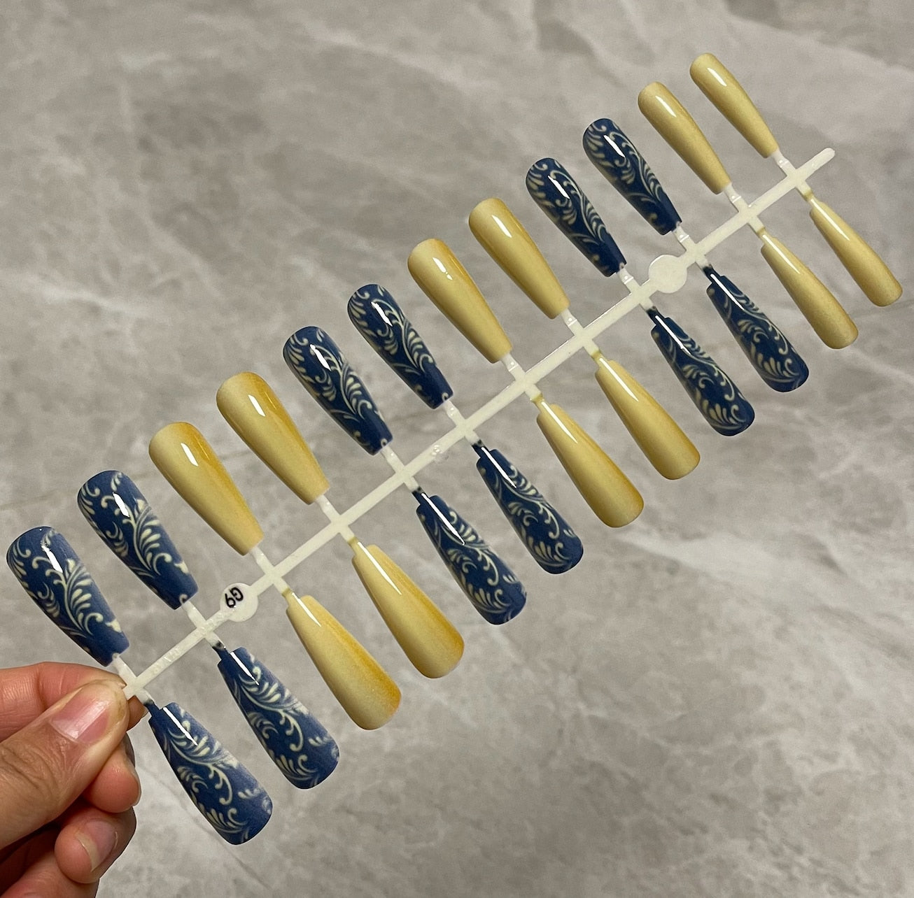 Long False Nails Tips - Orchid Unique