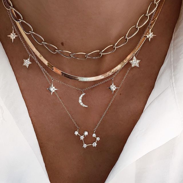 Crystal Stars Pendant Necklaces - Orchid Unique