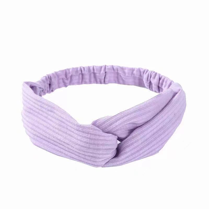 Vintage Cross Knot Elastic Hairbands - Orchid Unique