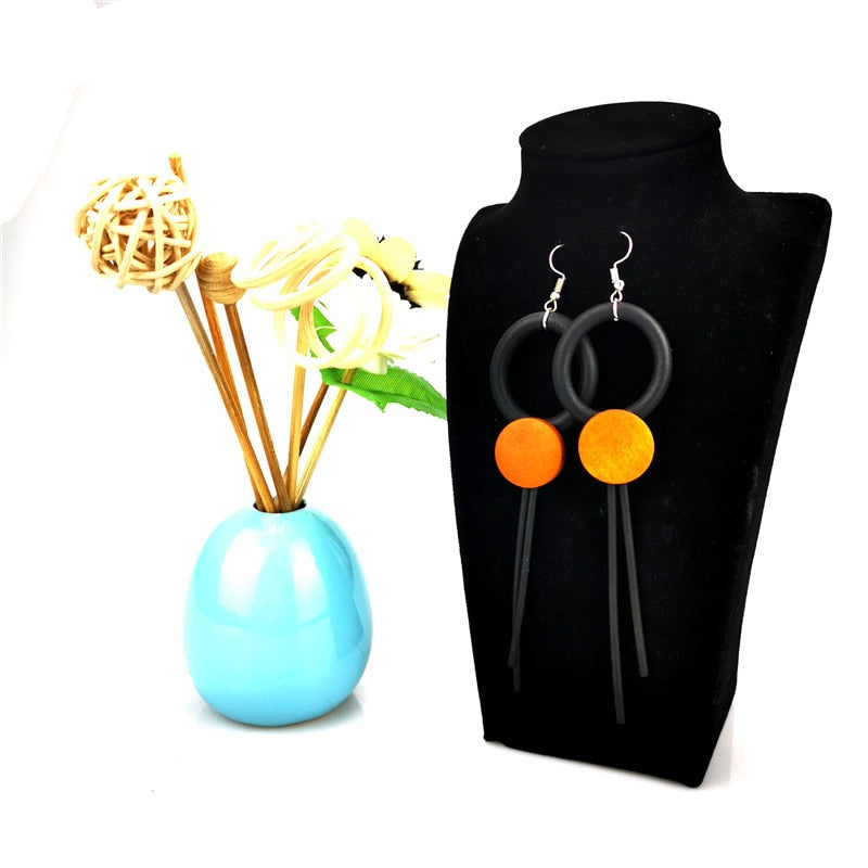 Gothic Wood Earrings - Orchid Unique