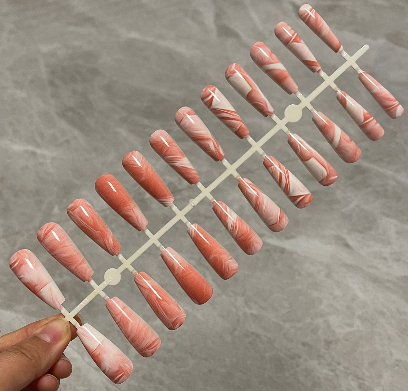 Long False Nails Tips - Orchid Unique